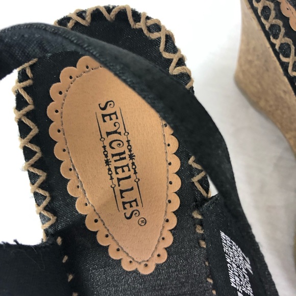 Seychelles Singapore cork sling back wedges size 7 - Picture 3 of 7